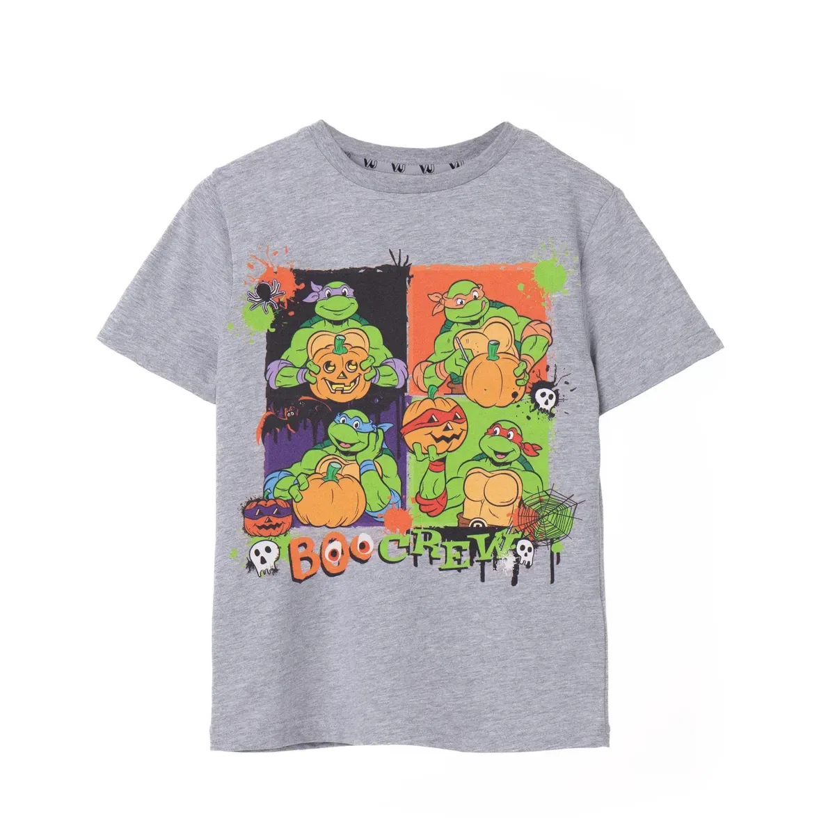 Детская футболка с коротким рукавом Boo crew Teenage Mutant Ninja Turtles, Grey