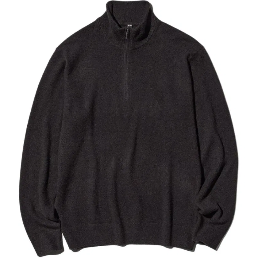 Мужской кашемировый свитер с длинным рукавом Brown Black UNIQLO, Brown Black
