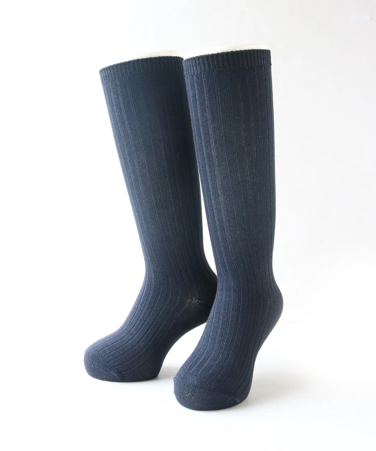 Детские носки с рифленым узором, высокие, Navy, box408