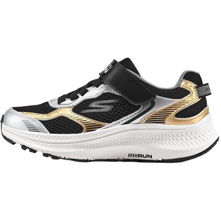 Скользостойкие, износостойкие, легкие амортизирующие низкие кеды Casual Shoes Silver/Black Kids' Skechers Kids, серебряный/черный — фото 3
