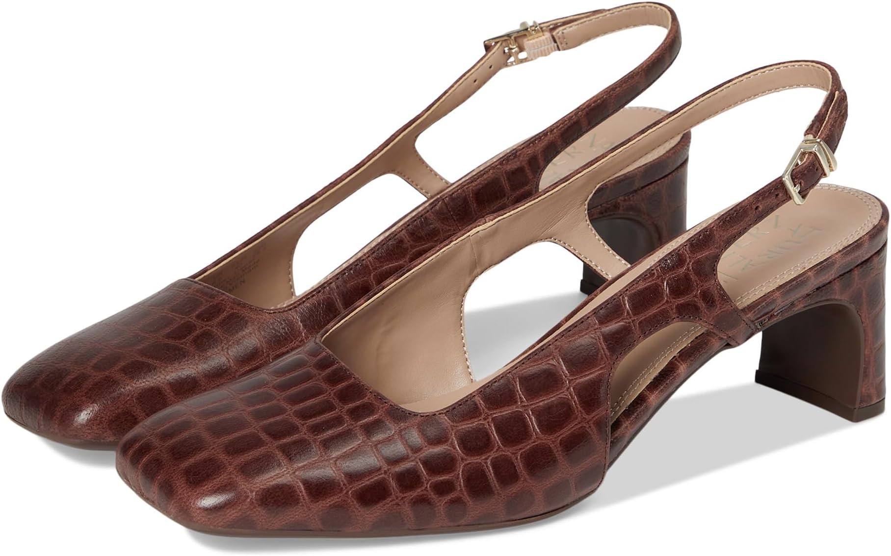 Туфли Naturalizer Women's Carmen, Cappuccino Crocco Leather