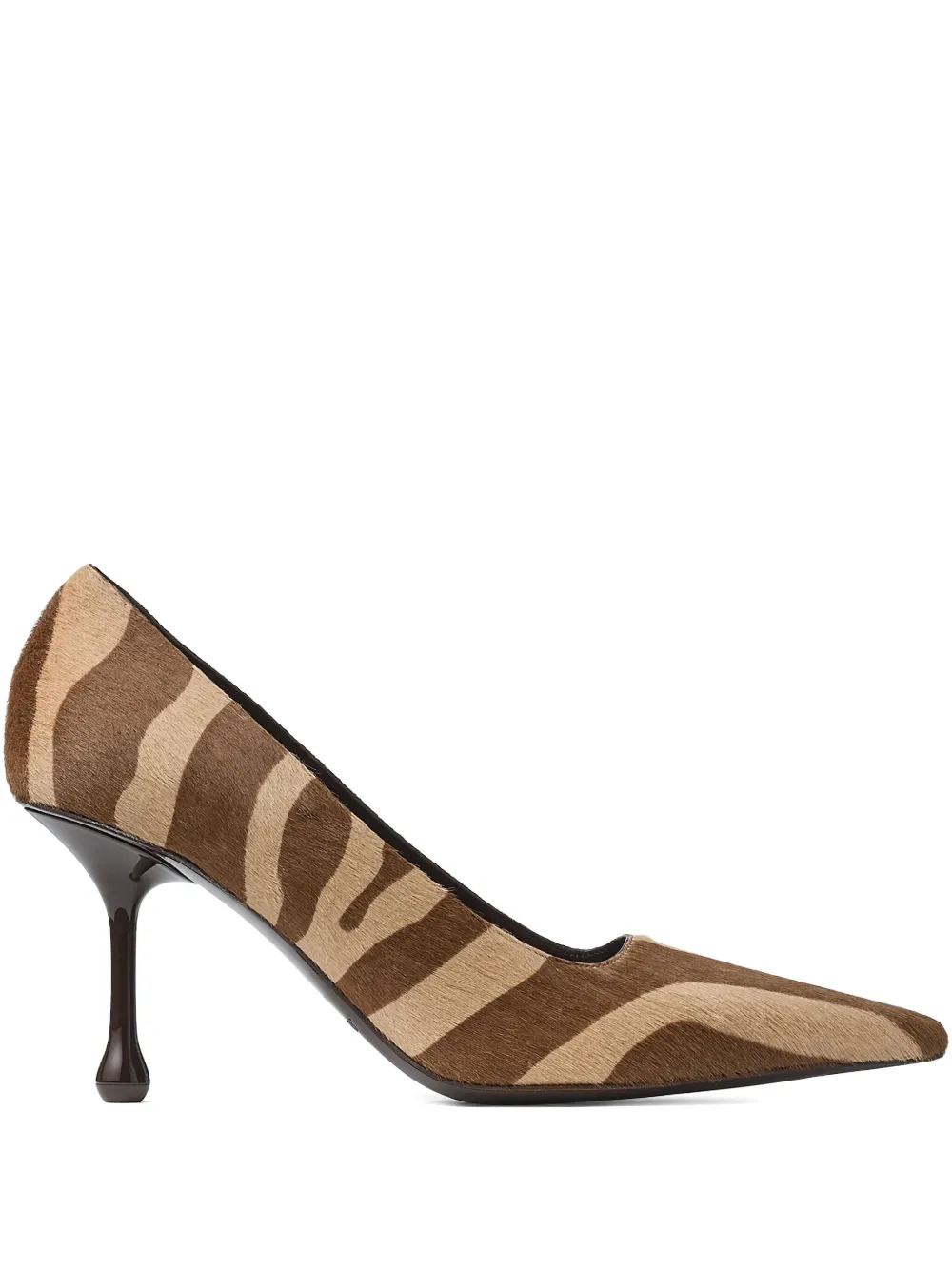 Туфли Ixia 80 с зебровым принтом Jimmy Choo, коричневый