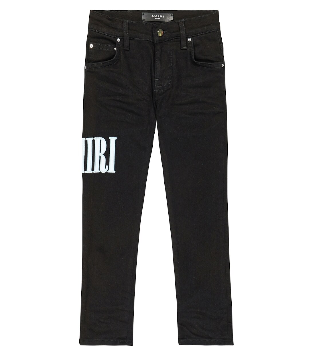 

Узкие джинсы с логотипом Amiri, черный