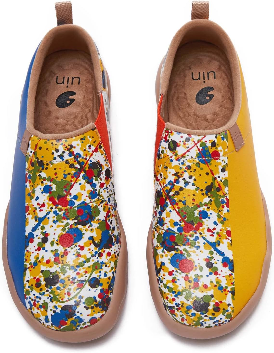 

Мужские лоферы UIN, раскрашенные туристические туфли, слипоны для прогулок, повседневные легкие удобные модные кроссовки Toledo Destination, Color Border