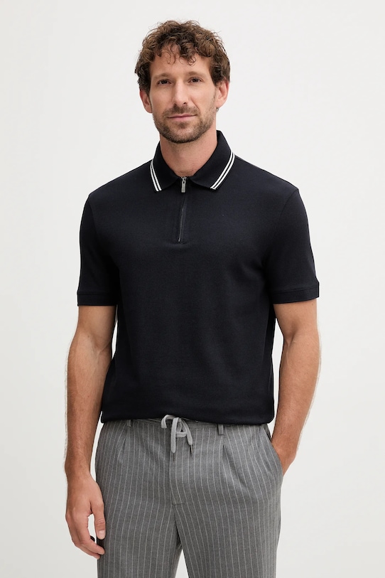 

Хлопковая поло Armani Exchange, темно-синий