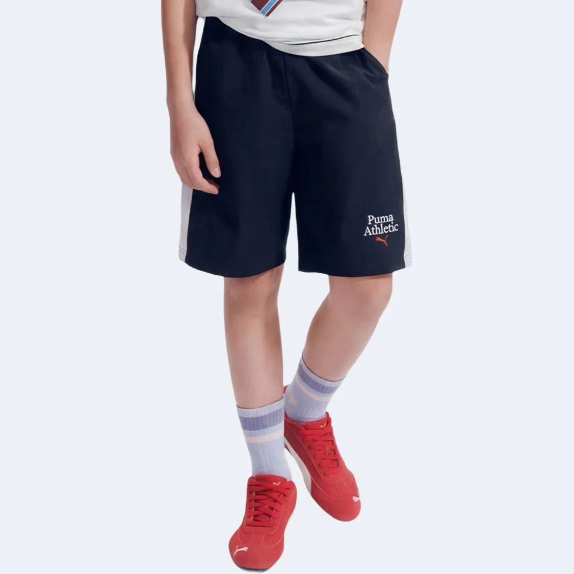 Детские быстросохнущие штаны PUMA темно-синие — фото 4