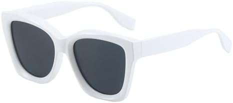 

Модные квадратные солнцезащитные очки для женщин, многоугольные градиентные солнцезащитные очки UV400, винтажные трендовые мужские солнцезащитные очки оранжевого цвета MTZJH, White Grey