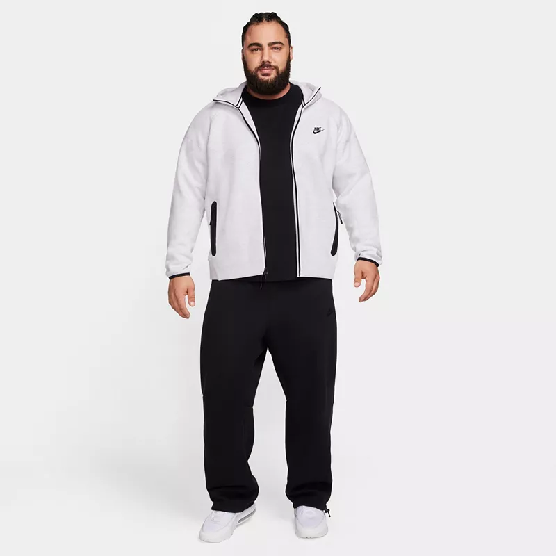 

Мужская худи из технического флиса с молнией во всю длину Nike Windrunner, цвет Birch Heather/Black