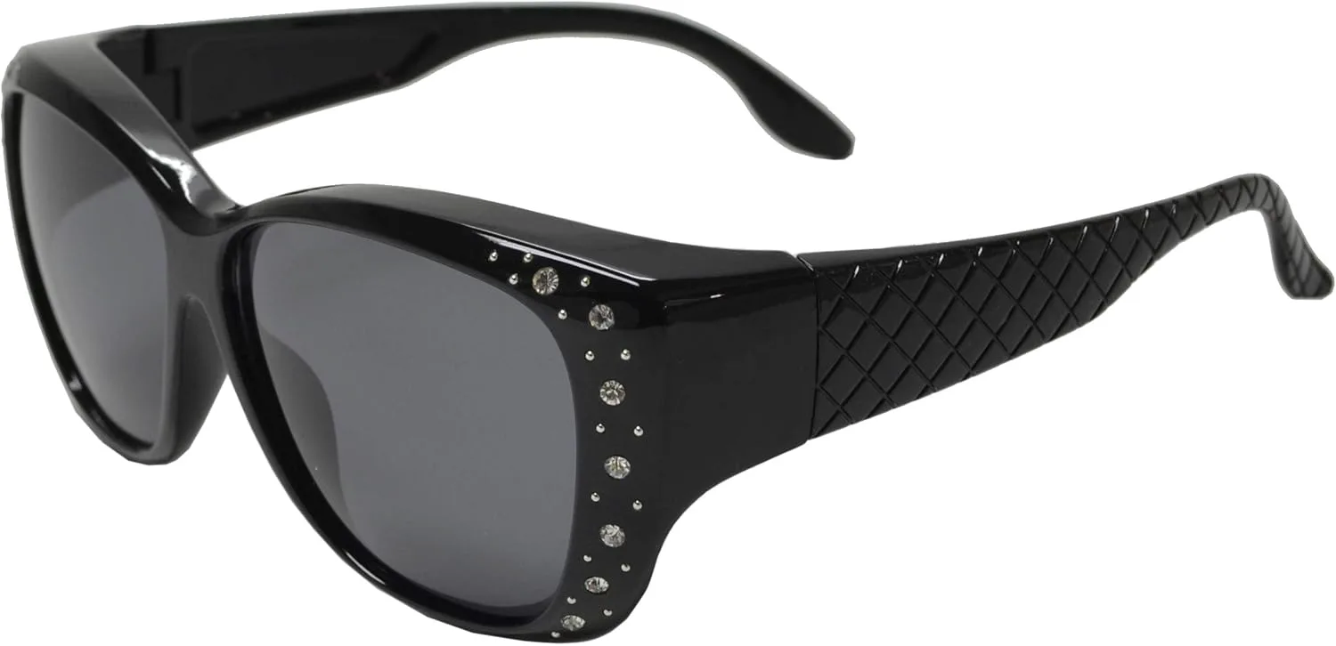 

PZ - Поляризованные женские солнцезащитные очки, которые можно носить поверх очков с диоптриями для защиты от ультрафиолета, S1 Black Bx + Polarized Grey