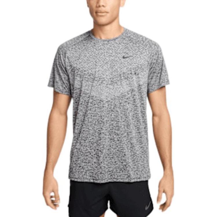 Мужская футболка для бега Stride Dri FIT Adv с короткими рукавами Nike, темно-серый — фото 3