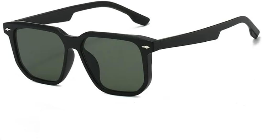 

Солнцезащитные очки для мужчин и женщин - защита UV400 - градиентные линзы, заклепки, панк-стиль, маленькая оправа, для занятий спортом на открытом воздухе и вождения DSVIGF, Black Green