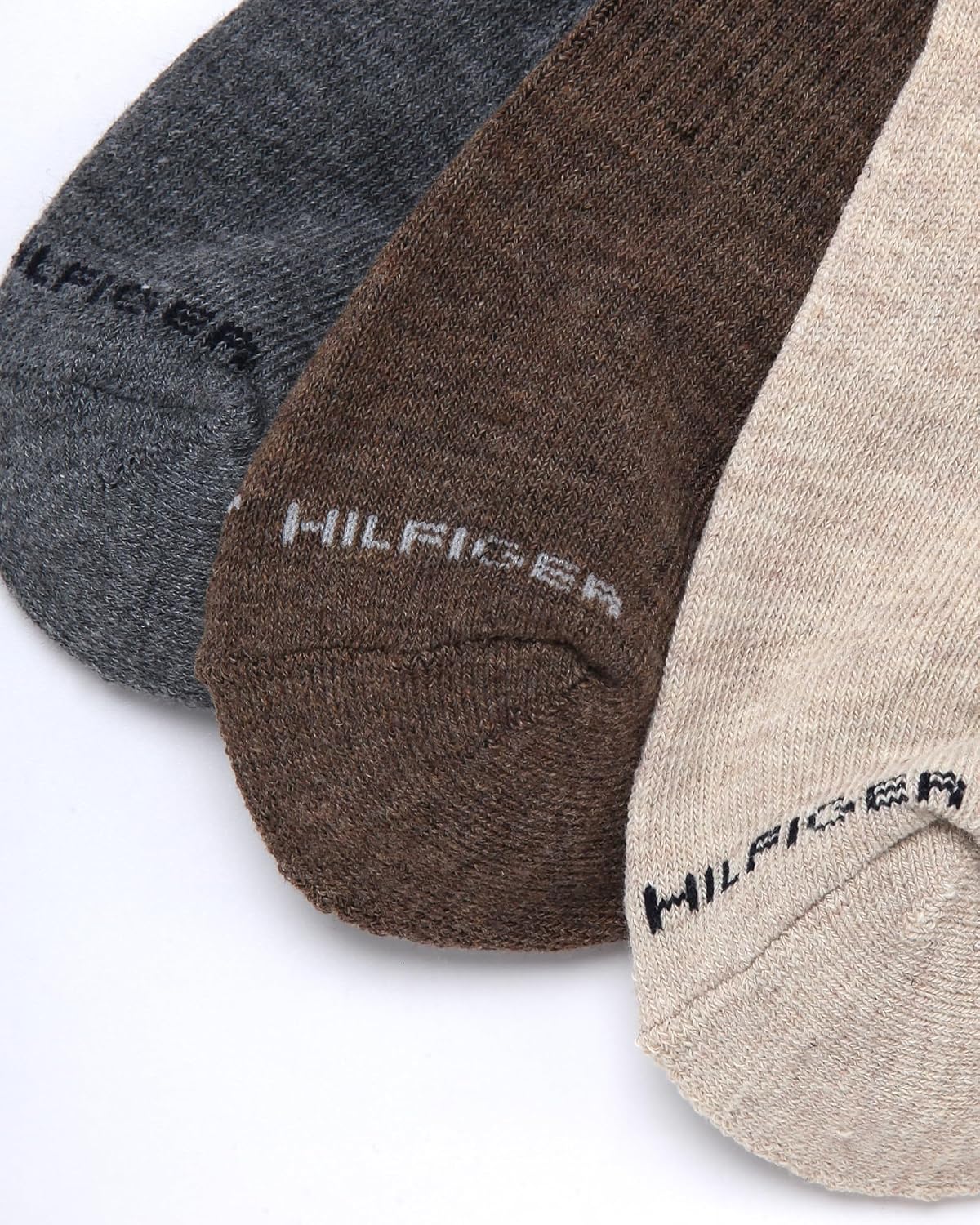 Мужские носки Tommy Hilfiger Crew Socks - 6 пар носков Performance Cushion Comfort Crew Socks - дышащие спортивные носки для мужчин (7-12), Brown Assorted — фото 4