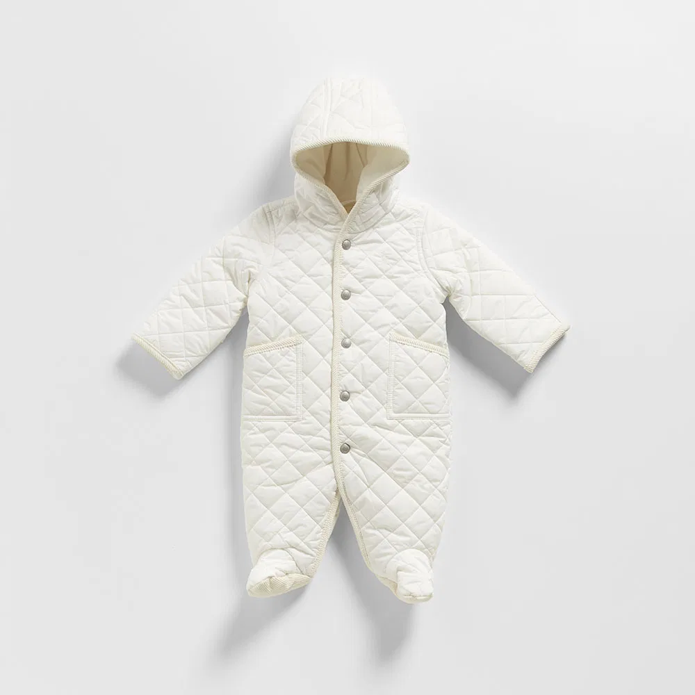 Детский водоотталкивающий комбинезон с капюшоном белый от Polo Ralph Lauren Children