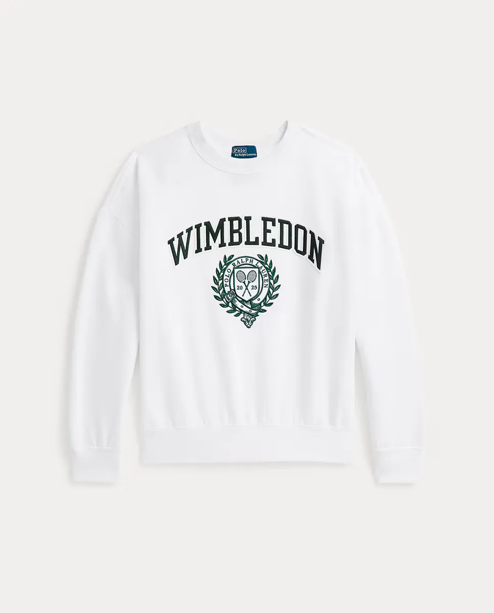 

Детская худи с круглым вырезом Wimbledon Polo Ralph Lauren, белый