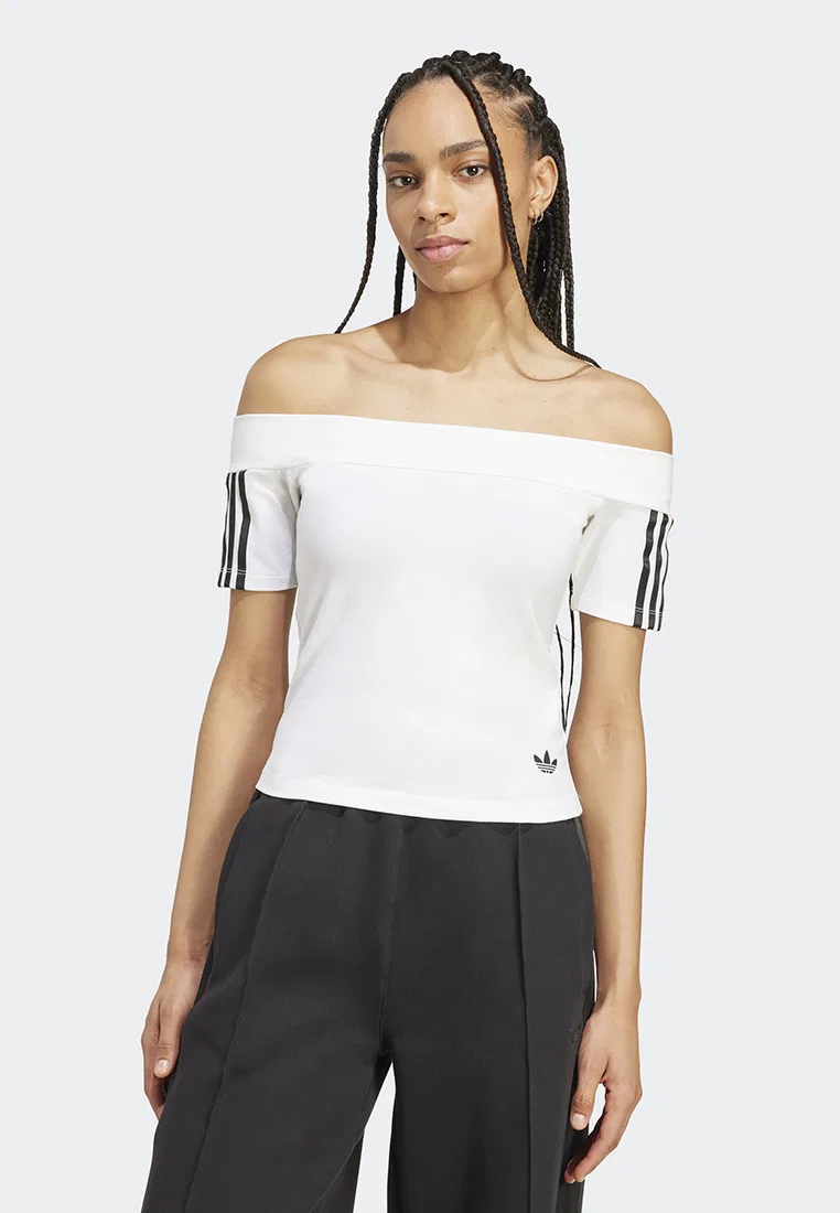 Футболка с коротким рукавом, Adicolor Bandeau, Adidas, белый