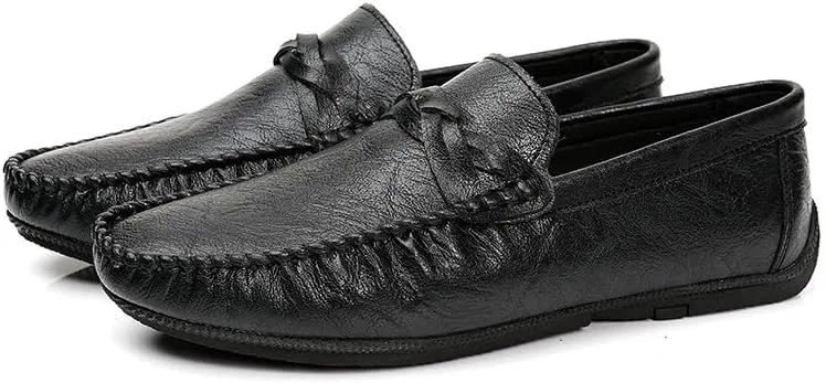 Лоферы Vegan Leather, Mens Loafers Shoe, Black PUGHGAETZF — фото 3