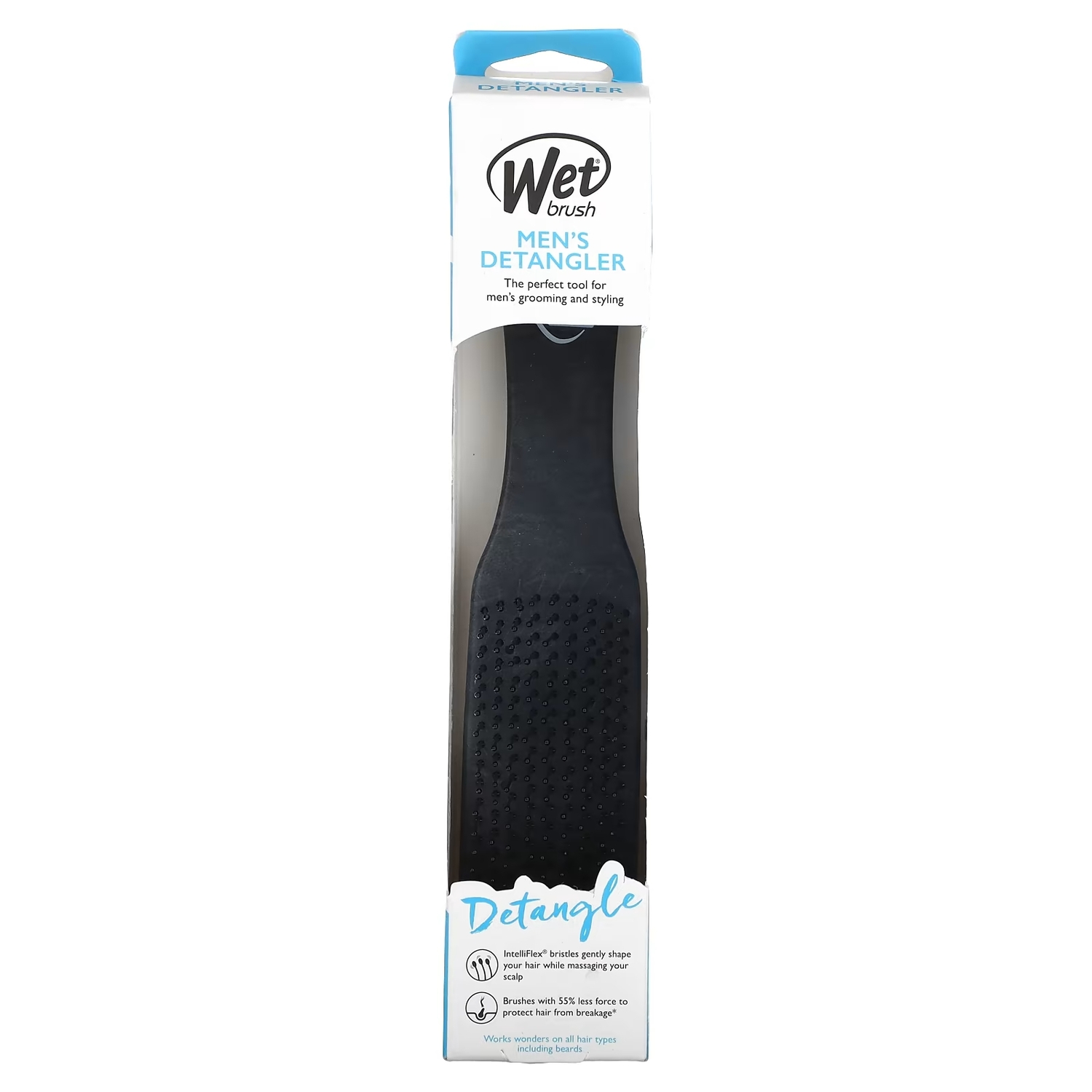 Щетка мужская Wet Brush распутывающая, черный — фото 2