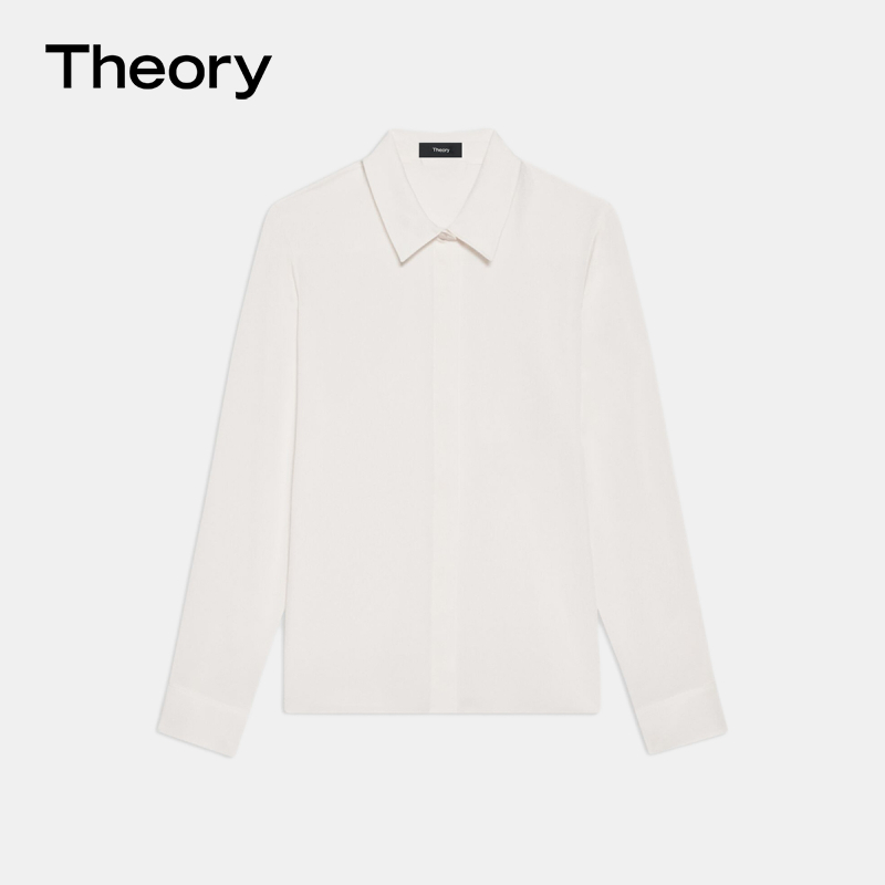 

Рубашка женская узкого кроя, Theory, черный