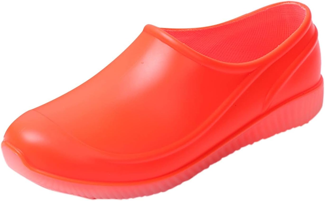 

Противоскользящие туфли для мужчин и женщин, туфли-мюли без шнурков, легкие, водоотталкивающие, удобные обувь для повара, для сада, для работы в ресторане и медсестры Generic, красный