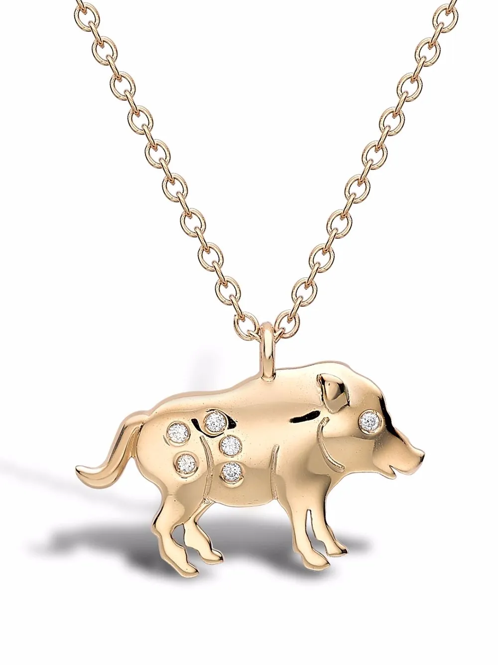 

Подвеска Zodiac Pig из желтого золота с бриллиантами Pragnell, золотой