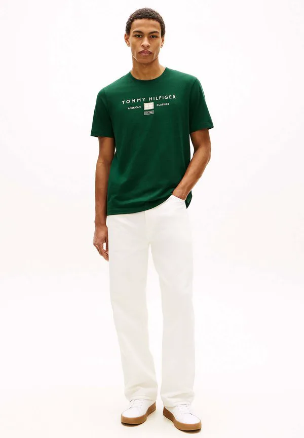 Футболка с монограммой и принтом brand love Tommy Hilfiger, Nocturnal Green — фото 2