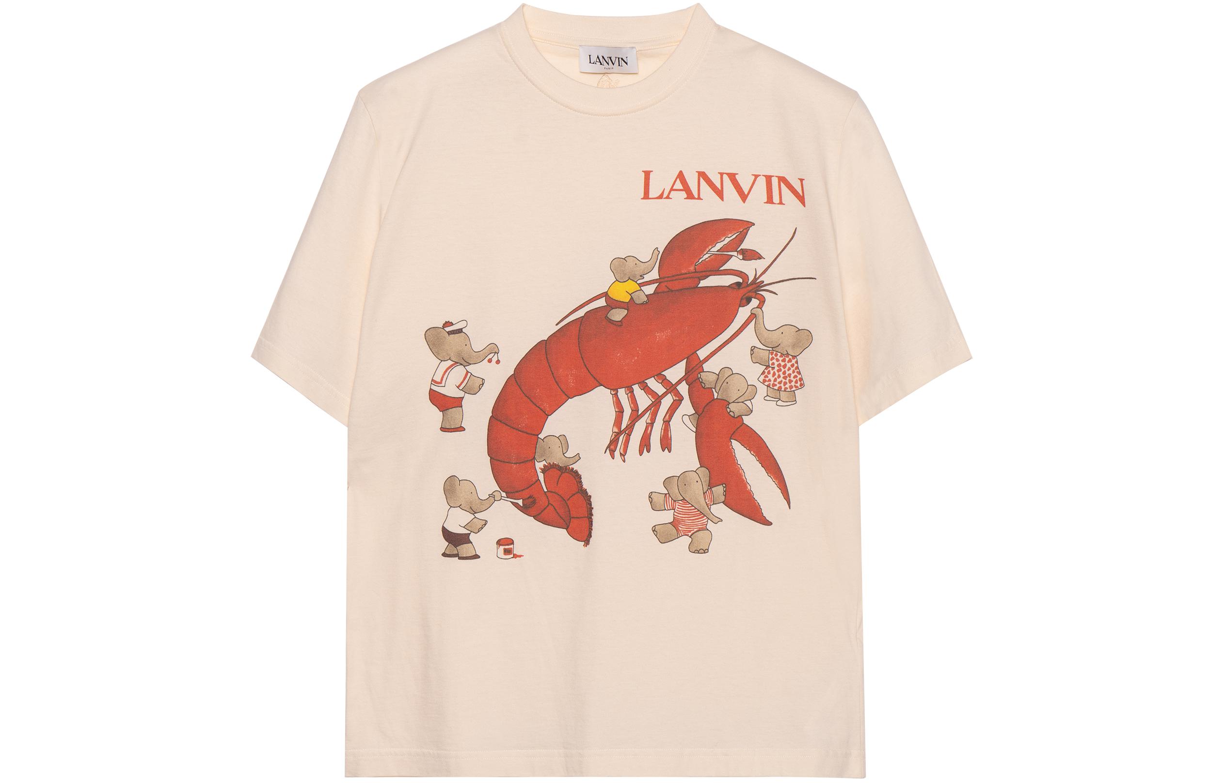 

Футболка унисекс бежево-желтая Lanvin