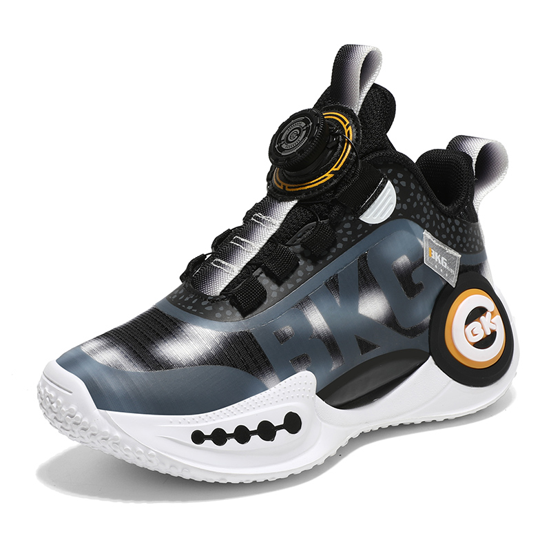 

Детские противоскользящие, износостойкие, дышащие, легкие амортизирующие низкие кроссовки Kids' Running Shoes BKG, серо-оранжевый