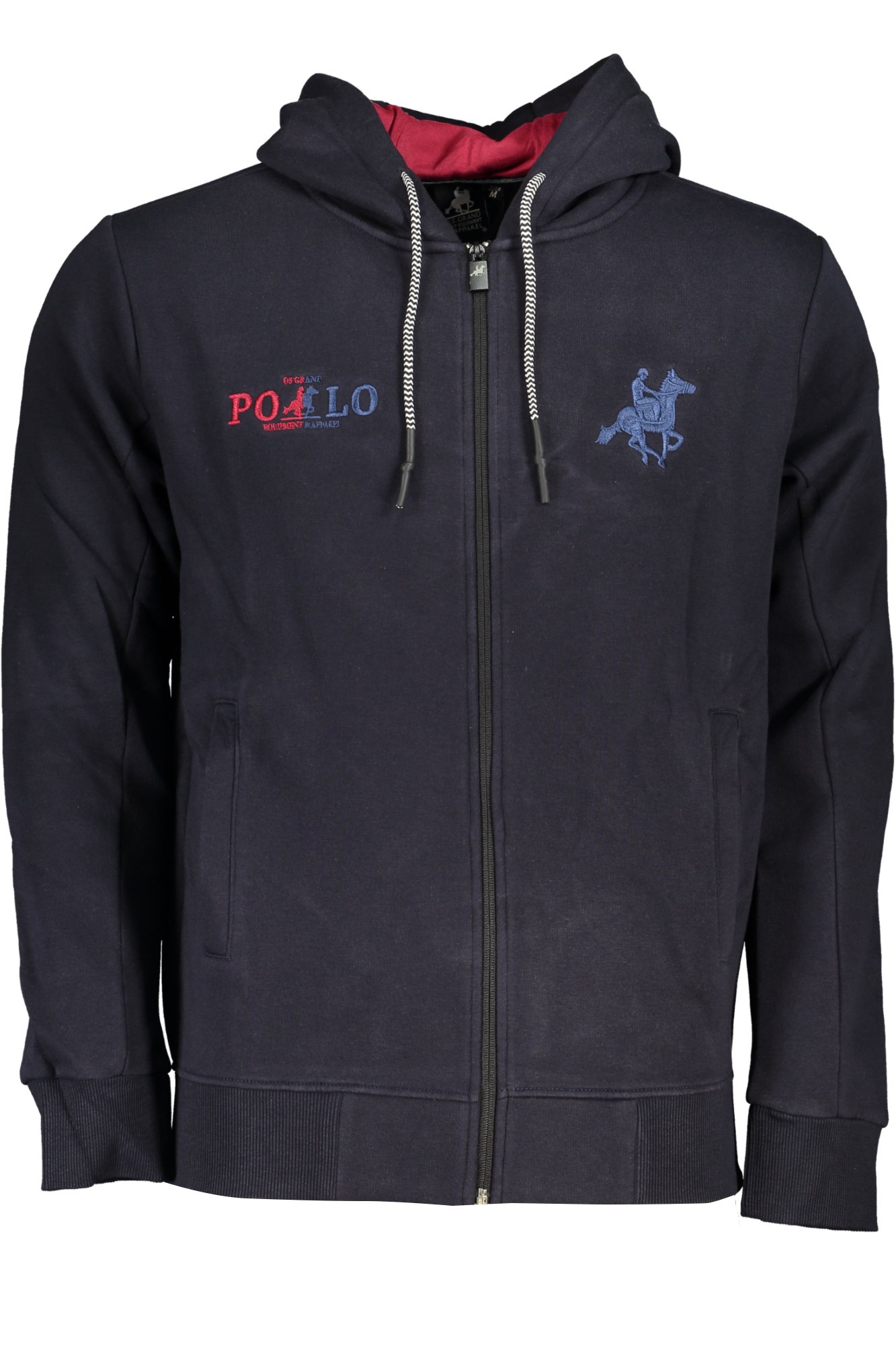 

Толстовка мужская U.S. Grand Polo на молнии, синий / красный / синий