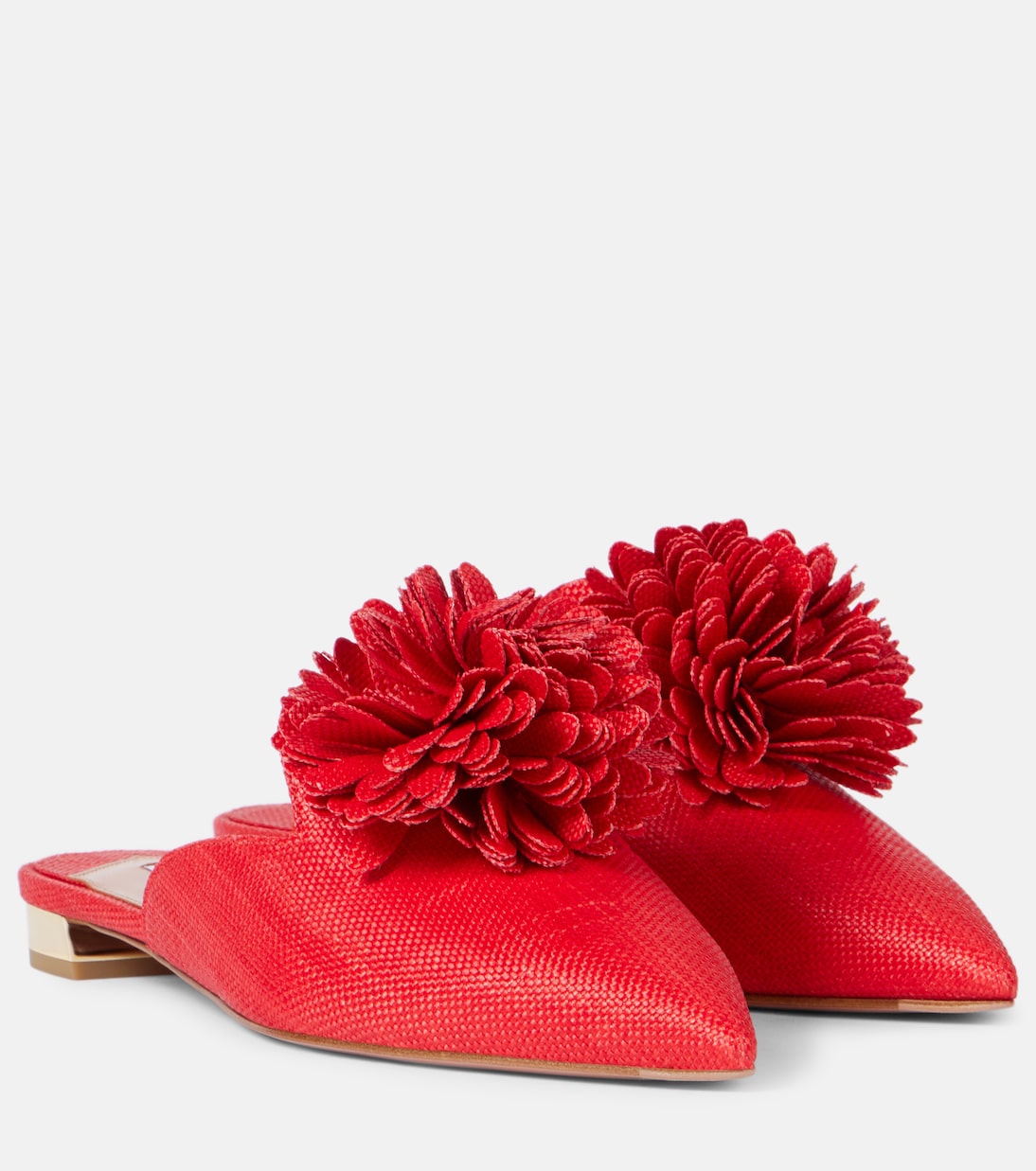 Мюли с аппликацией от кутюрье Aquazzura, Lipstick