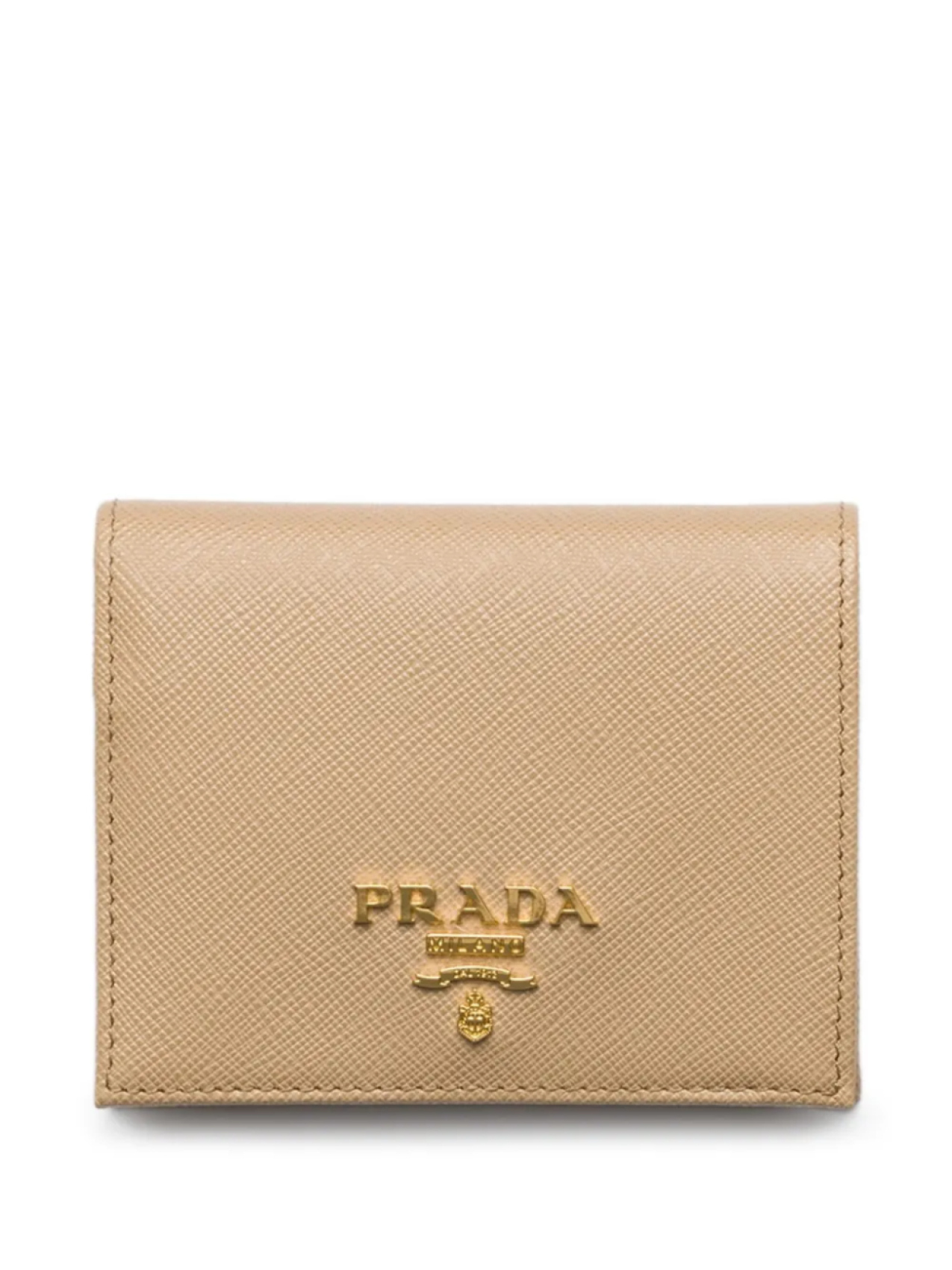 

Маленький кошелек из сафьяновой кожи Prada, нейтральный