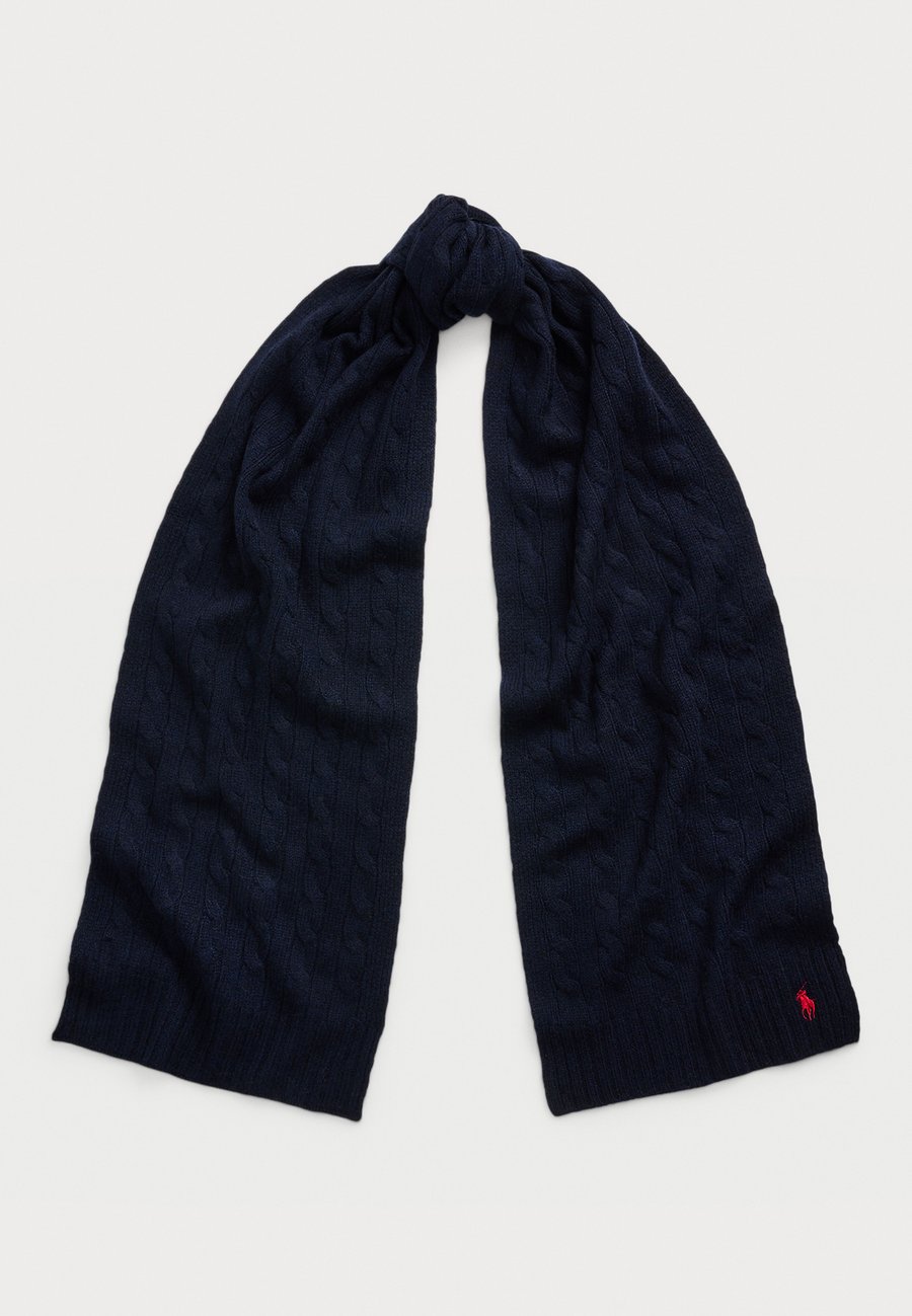 

Шарф Polo Ralph Lauren CABLE KNIT WOOL CASHMERE SCARF, Hunter Navy/Dark Blue