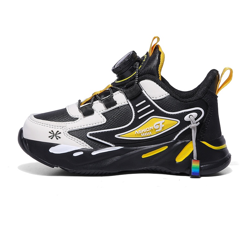 

Низкие детские кроссовки для бега YUZHAOLIN, черный/желтый