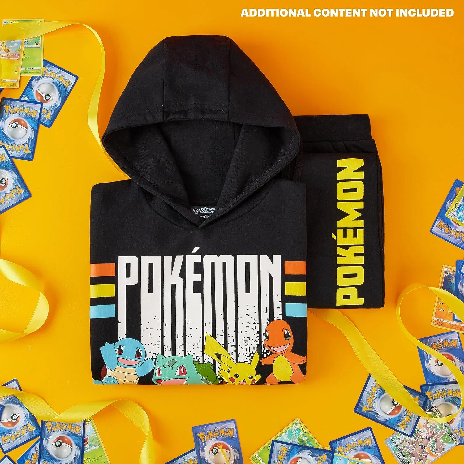 Детский спортивный костюм Pokemon, худи и штаны, черный — фото 2