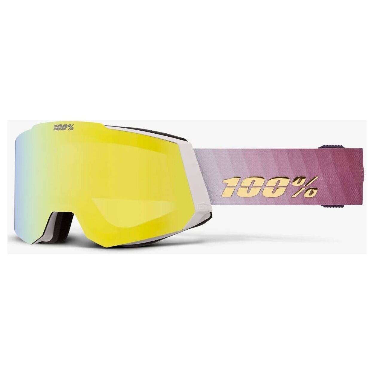 

100% очки для снегоходов, Turbine - Hiper Yellow Gold Mirror + Bonus Turquoise Mirror Lens