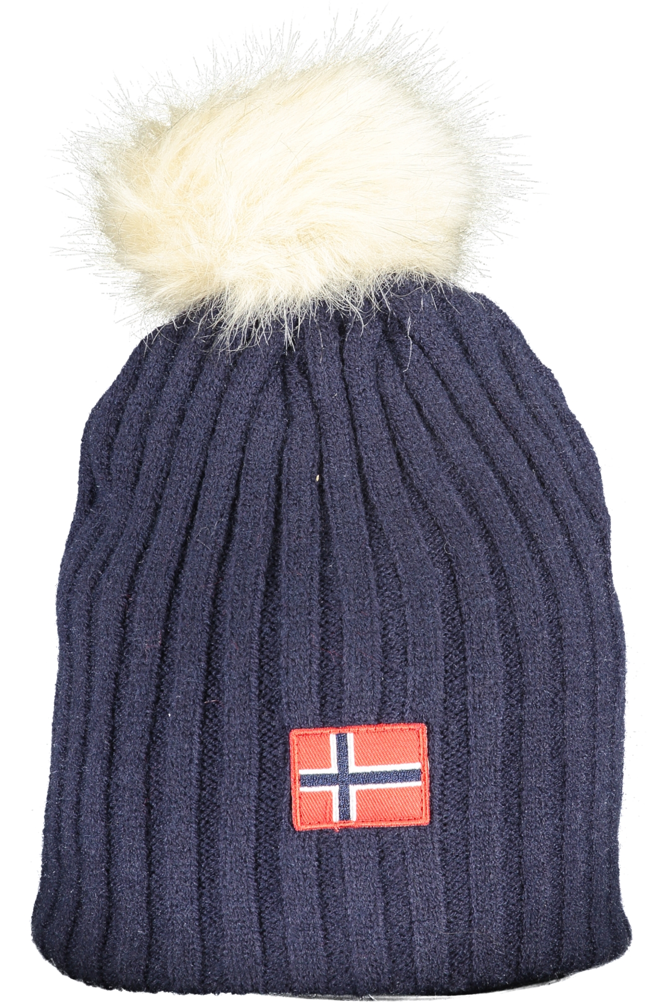 

Женская шапка Norway 1963 с меховым помпоном и логотипом, темно-синий
