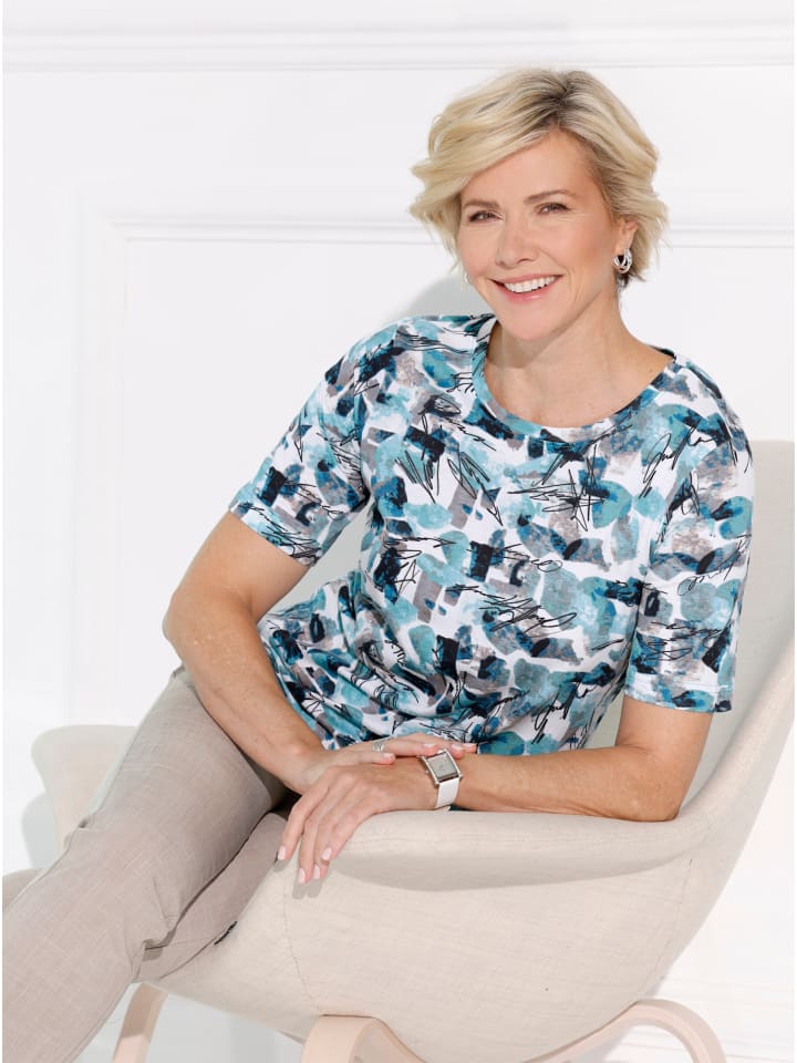 

Рубашка с короткими рукавами с принтом лайм, мята и кунжут. WITT WEIDEN