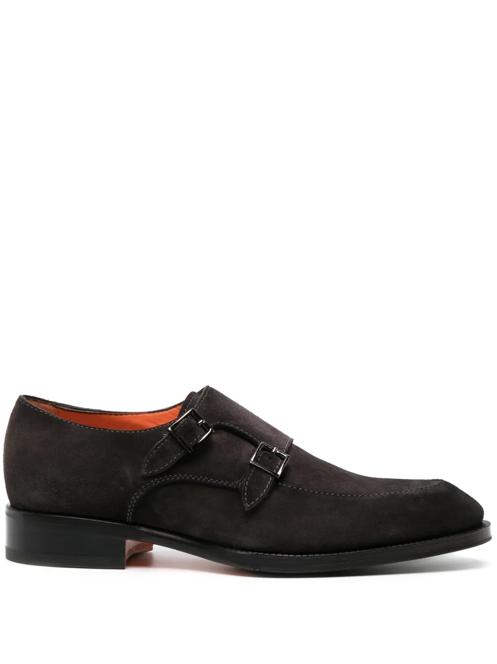 

Туфли монки с пряжками Santoni, коричневый