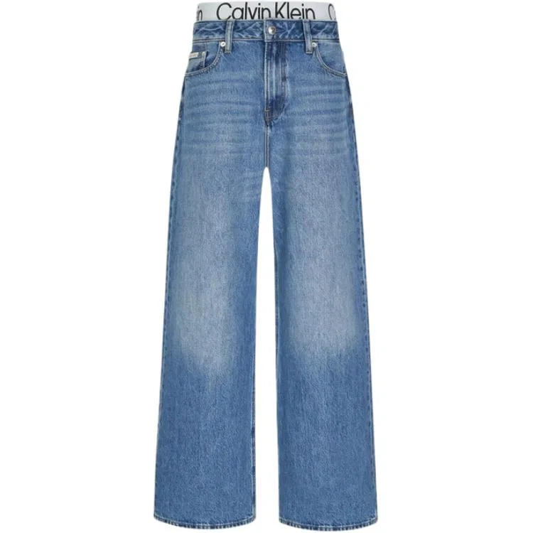 Женские джинсы с широкими штанинами 0ZG Denim Blue Calvin Klein, Denim Blue — фото 3