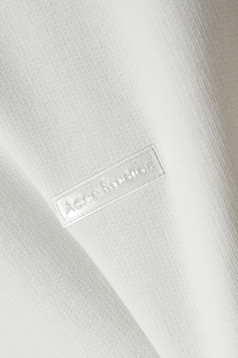Худи оверсайз из органического хлопка Acne Studios, белый — фото 4