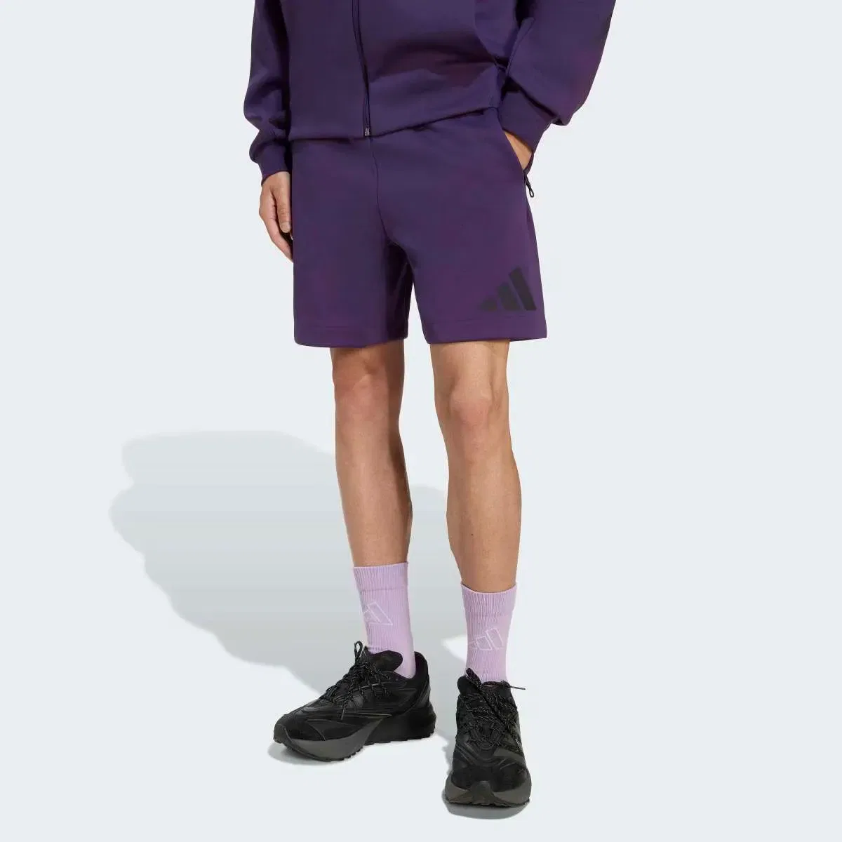Мужские шорты с принтом Z.N.E. adidas, Violeta — фото 2
