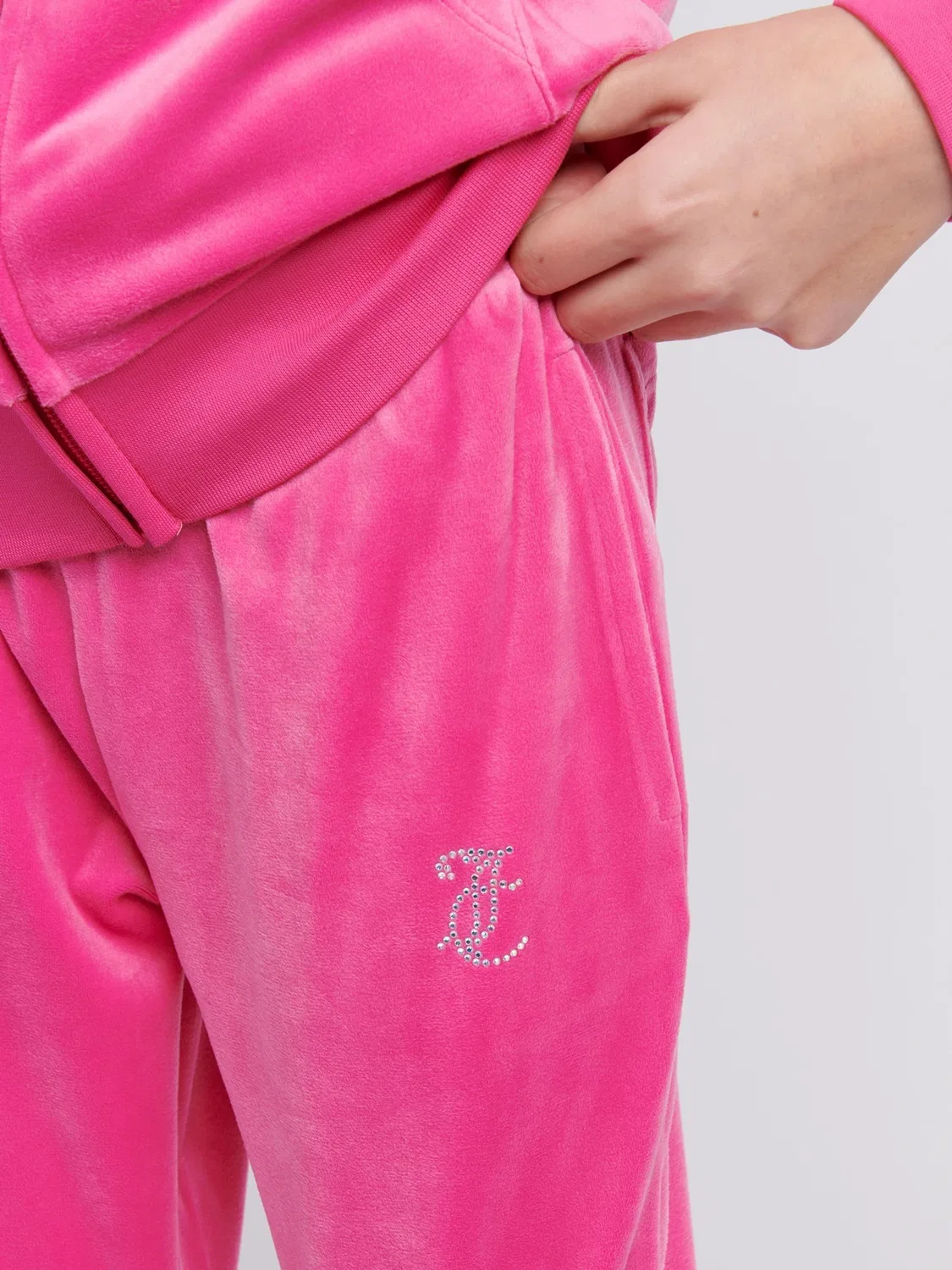 Джоггеры с диамантами Juicy Couture, фиолетовые — фото 4