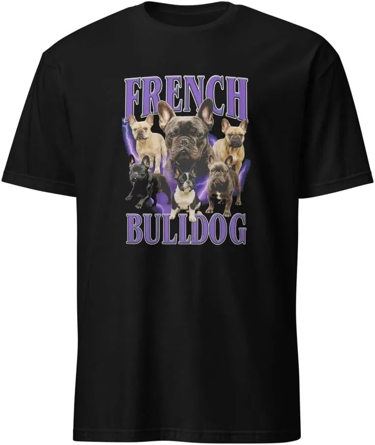 Футболка с принтом French Bulldog Gildan, Black