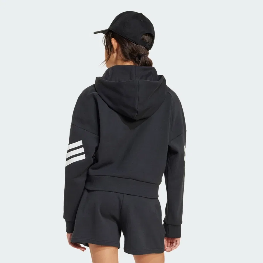 Спортивная куртка с капюшоном Future Icons 3-Stripes adidas, Черно-белый — фото 2