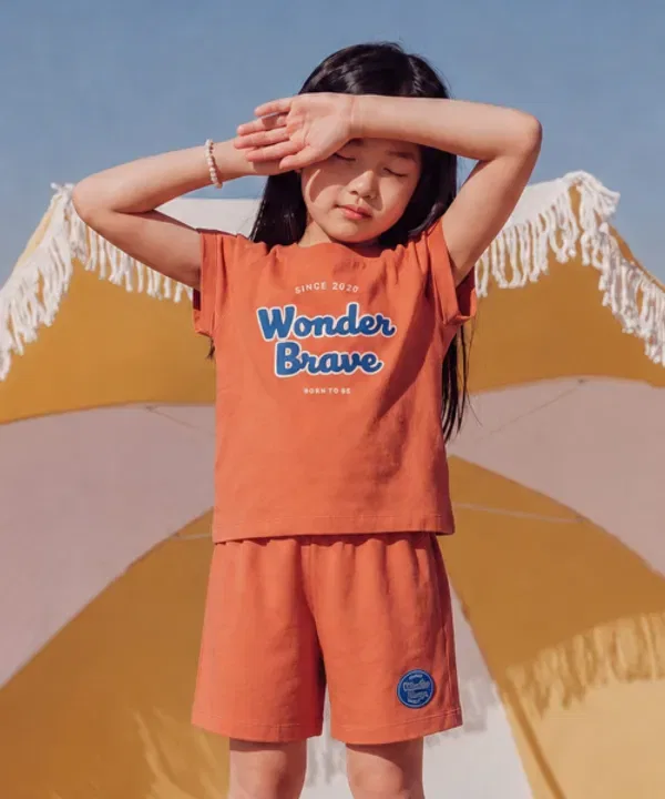 Детский костюм-двойка Wonder Brave, модель, Ozkiz, коралловый