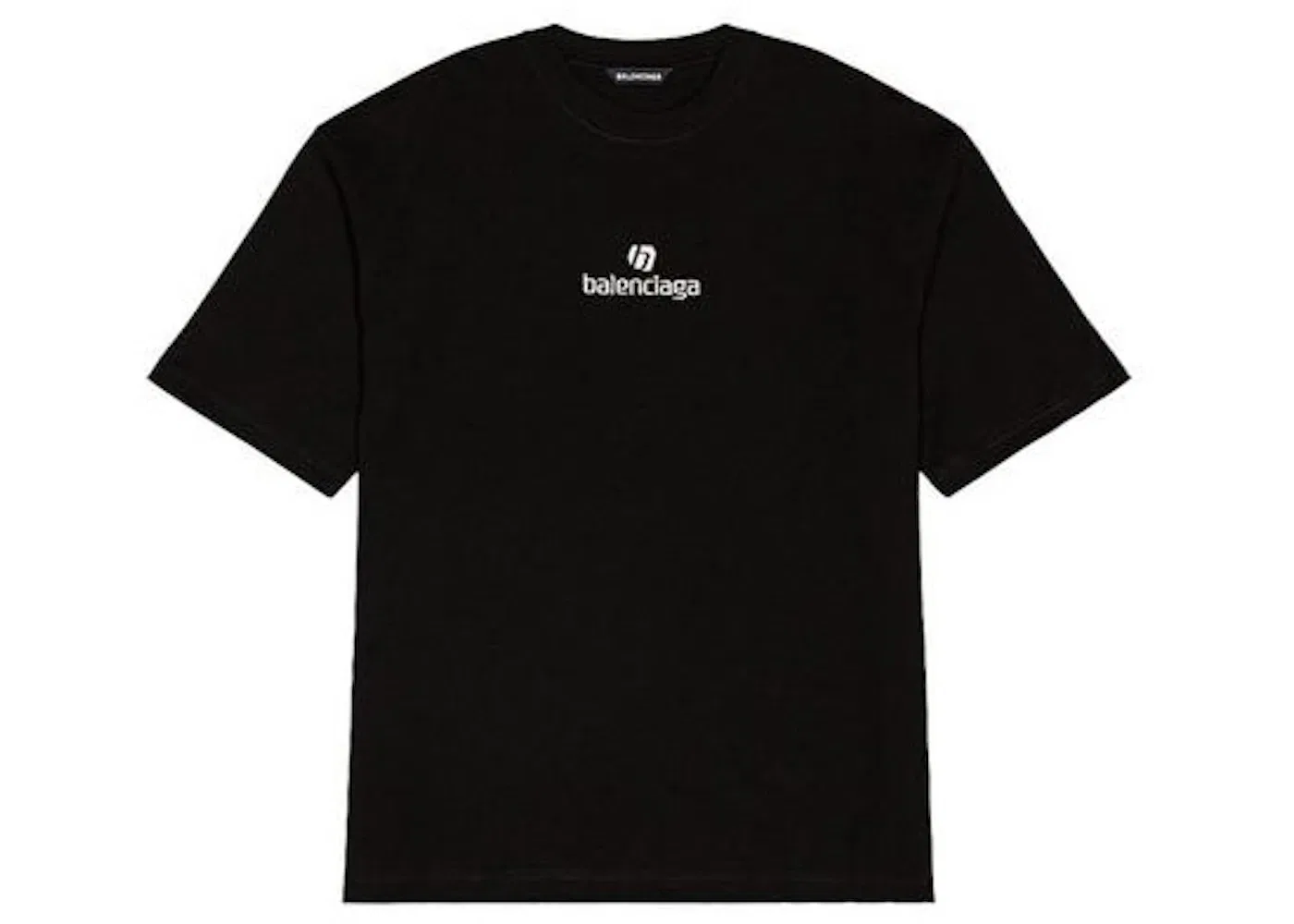 Мужская футболка с принтом Sponsor Logo Small Fit Balenciaga, Black