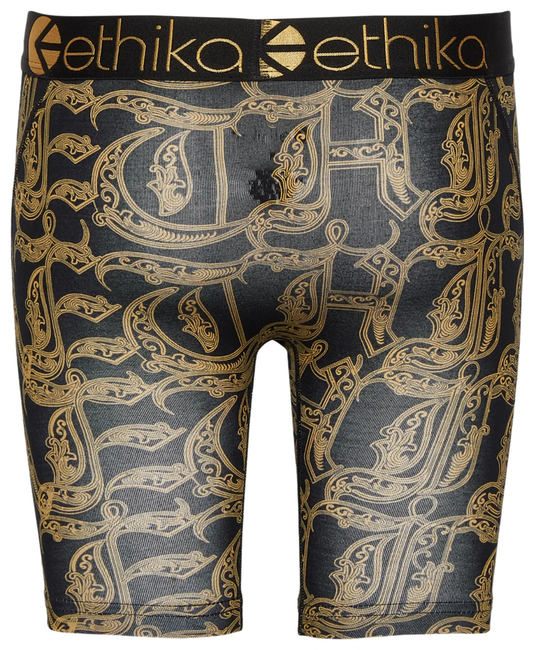 Детские трусы для мальчиков с принтом Ethika, Black/Gold — фото 4