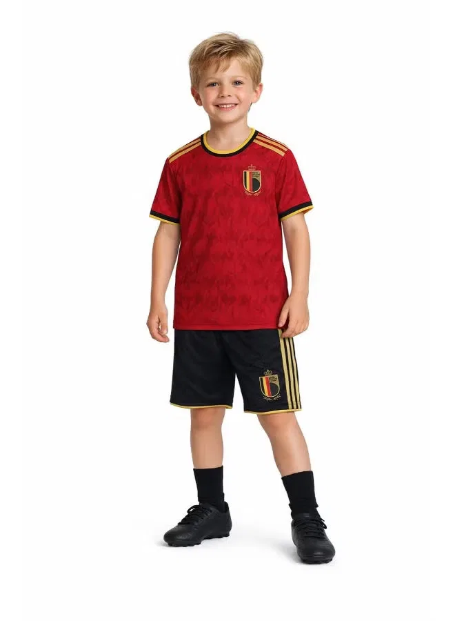 Комплект футбольный с принтом Belgium 2026 World Cup Home Jersey Kit Toyland