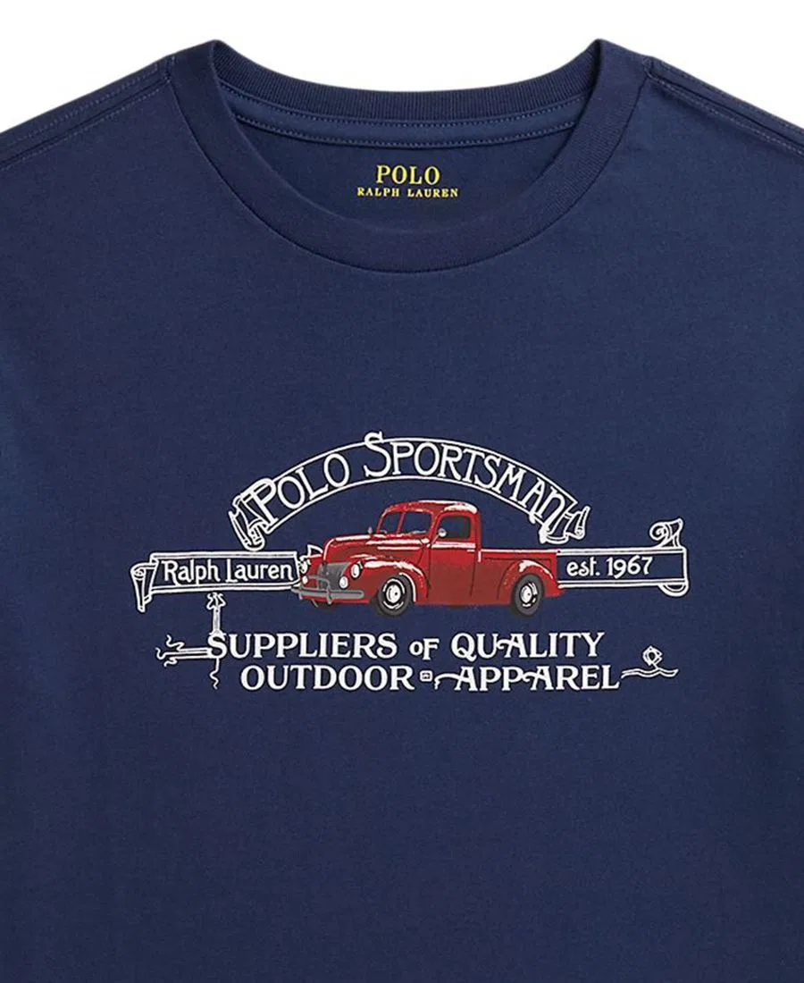 Футболка с коротким рукавом с принтом Polo Sportsman Polo Ralph Lauren, Rustic Navy — фото 3