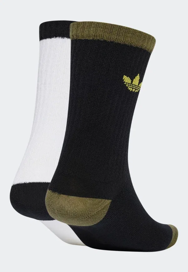 Носки для скейтбординга, 2 пары, унисекс - носки Adidas Originals, белый/черный — фото 2