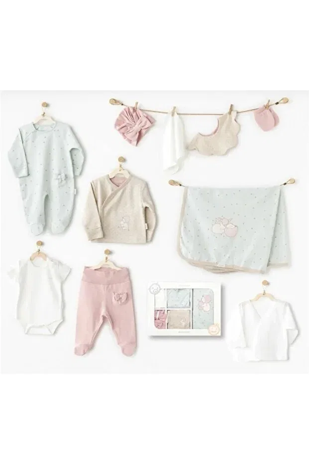 Детский комплект для выписки из роддома хлопковый Andywawa, Multicolor